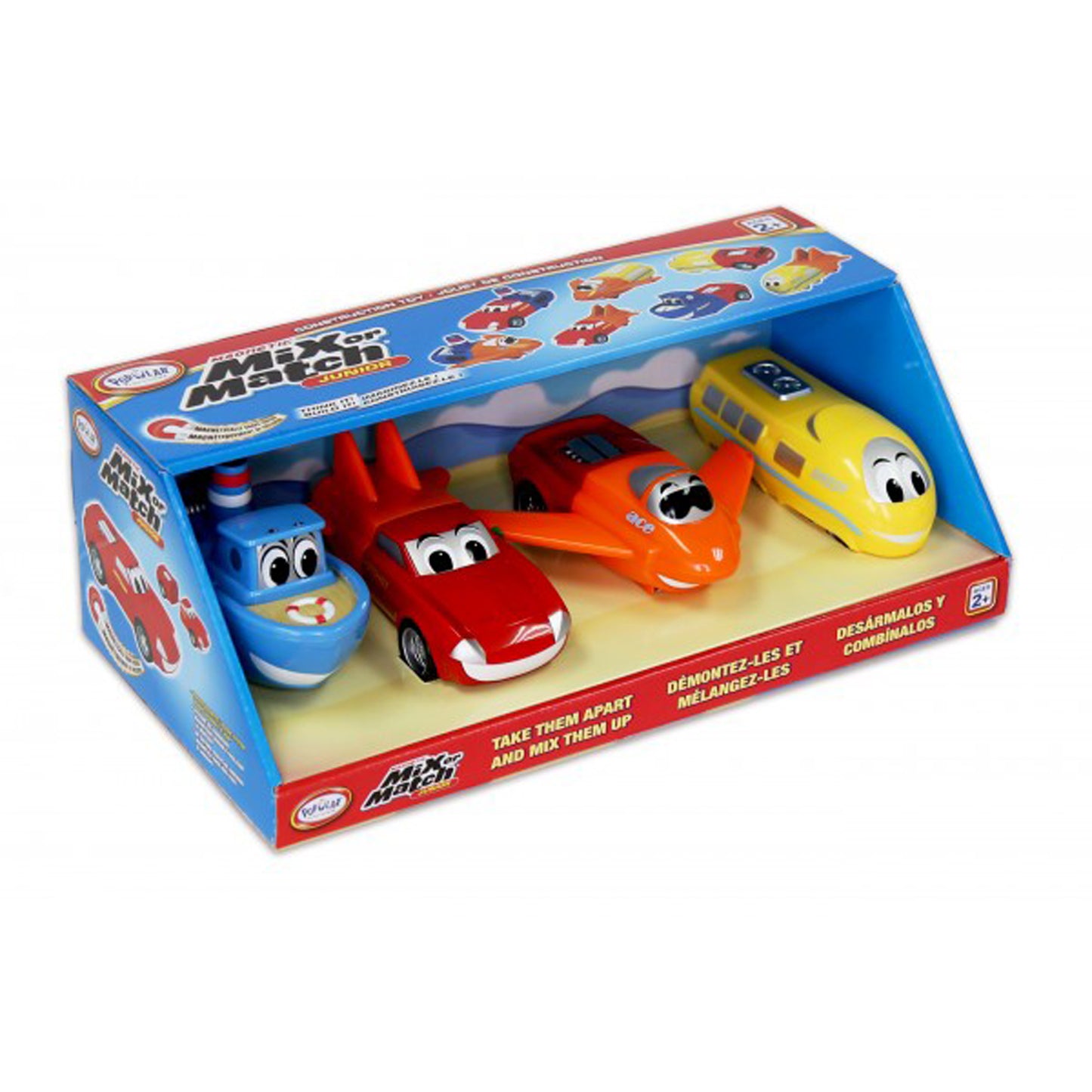 Popular Playthings Magnetic Mix or Match Junior Vehicle Set