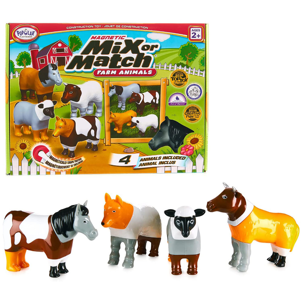 Popular Playthings Magnetic Mix or Match Farm Animals Set