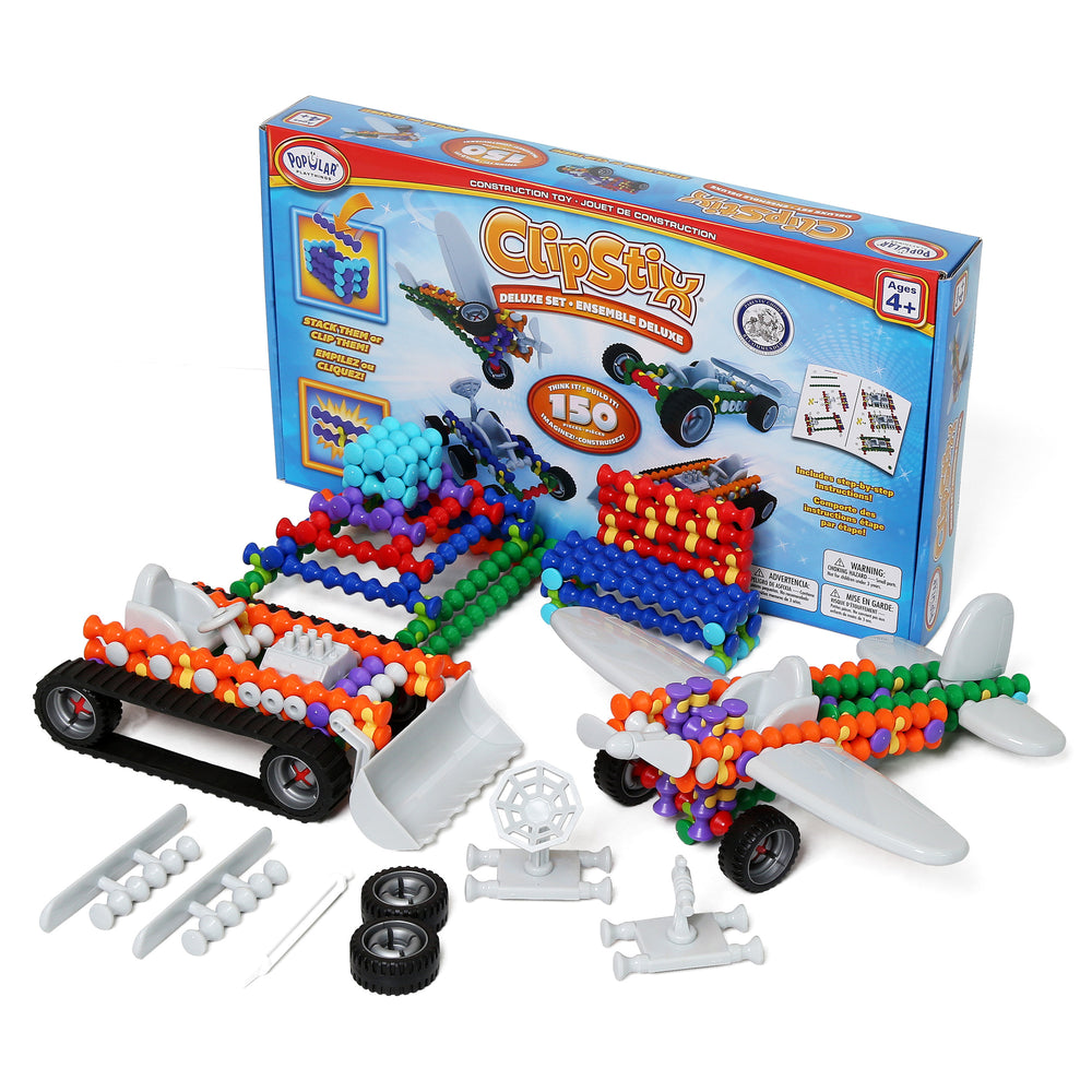 Popular Playthings Clipstix Deluxe Construction Set - 150 Pieces