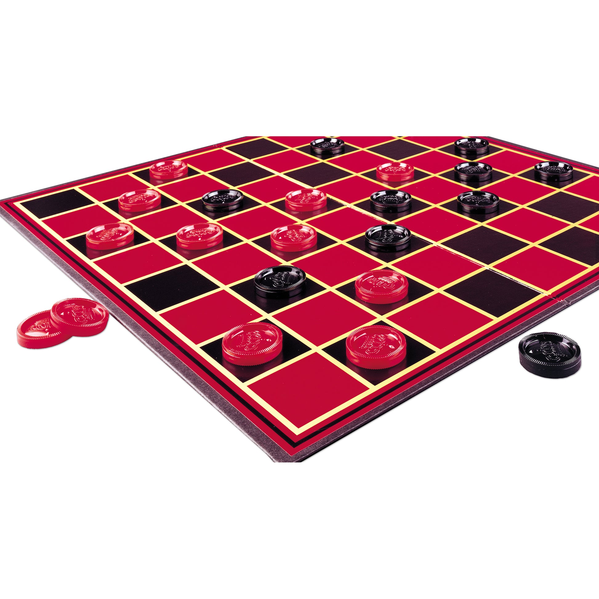 Pressman Classic Checkers Board Game, Family Pack of 4