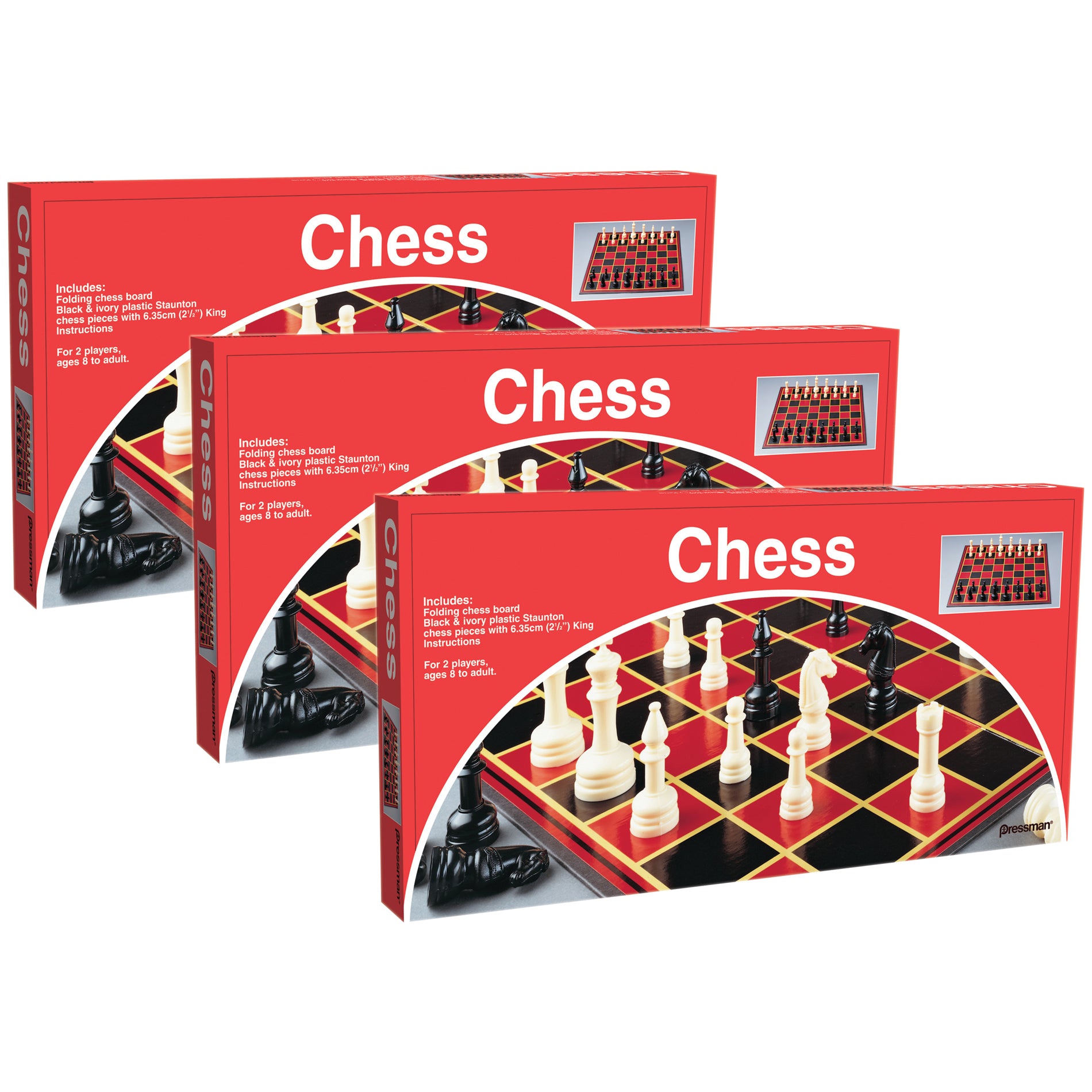 Pressman Chess Strategy Board Game, Triple Pack Edition