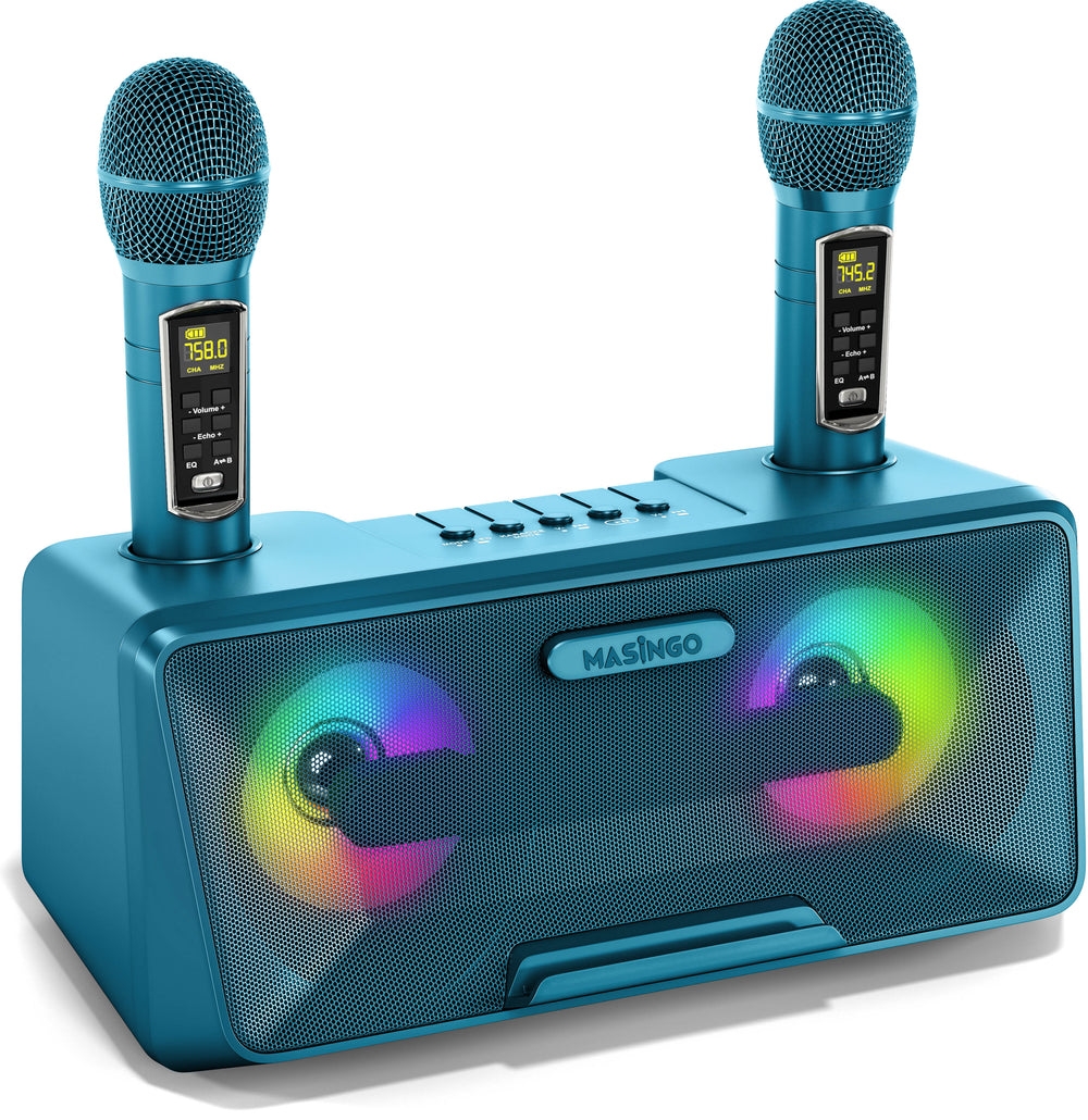 Masingo Presto G2 Wireless Karaoke Machine in Turquoise