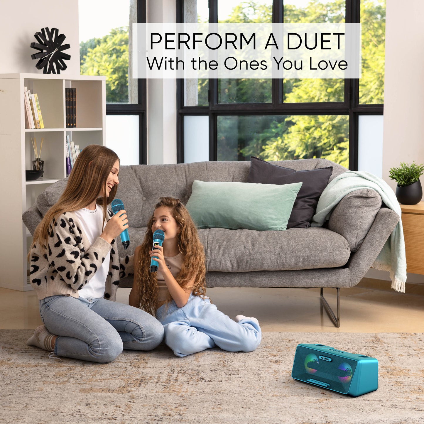 Masingo Presto G2 Wireless Karaoke Machine in Turquoise