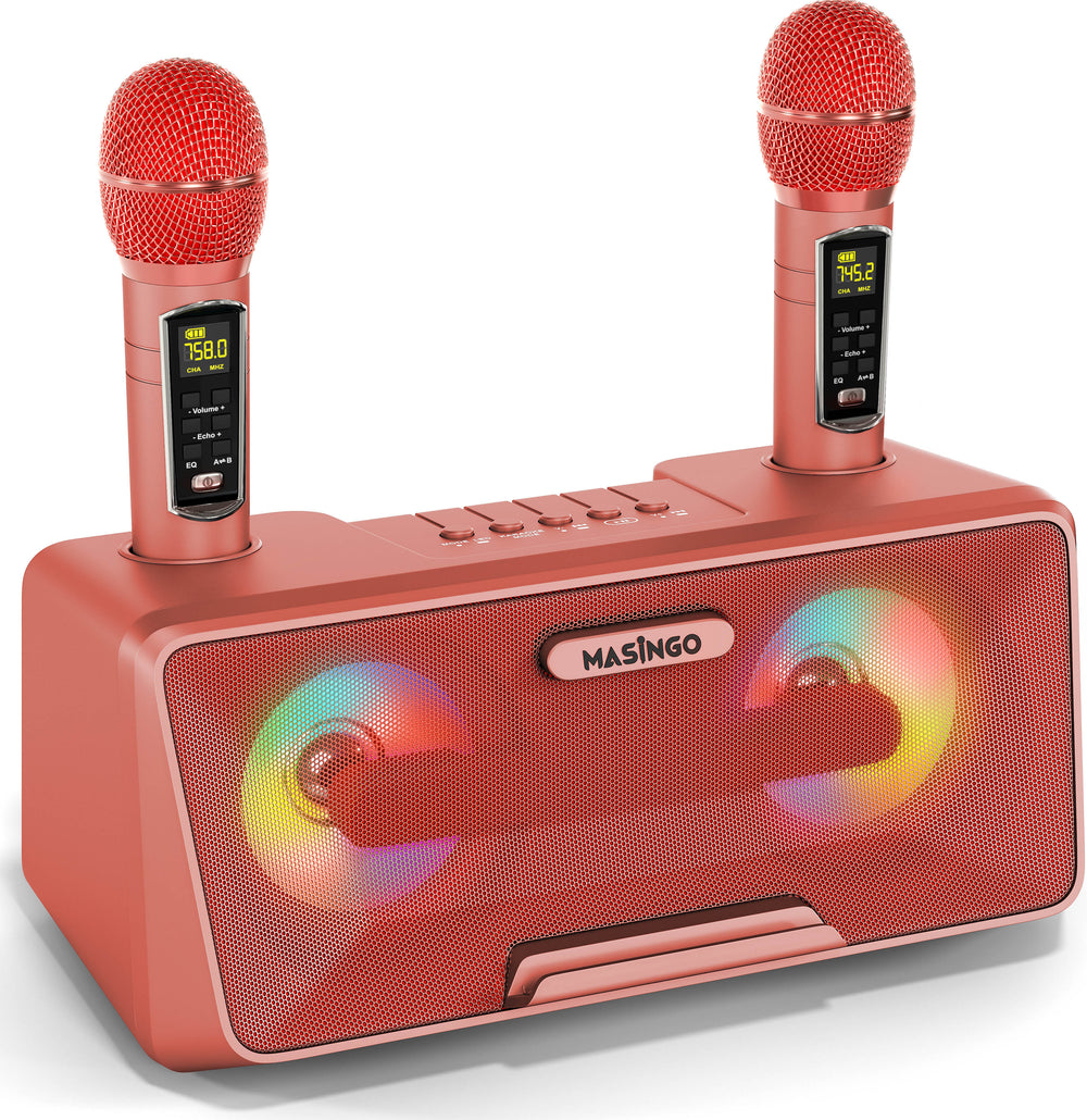 Masingo Presto G2 Portable Karaoke Machine in Pink