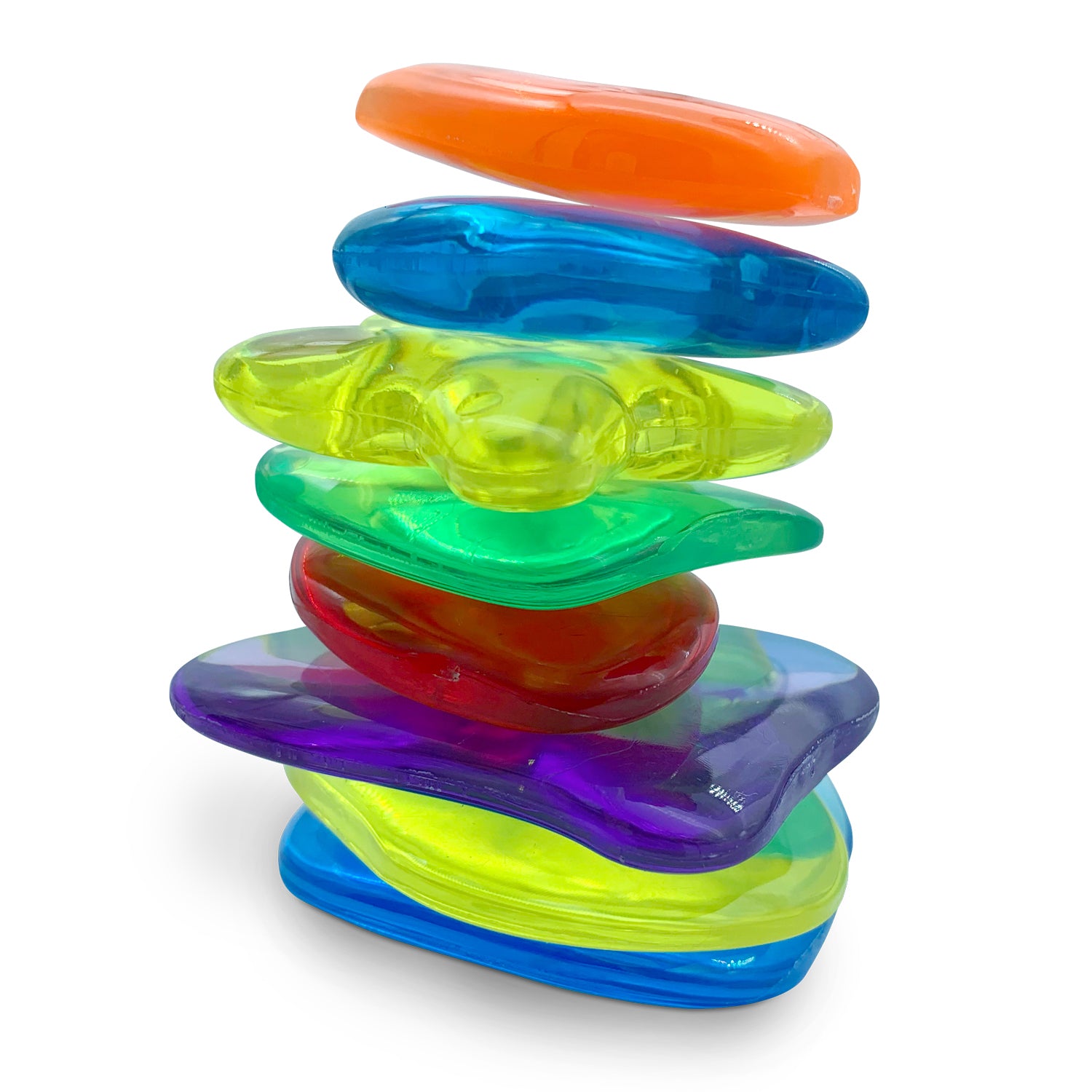 Roylco STEAM Light Learning Rocks - Translucent Color & Shape Play Kit