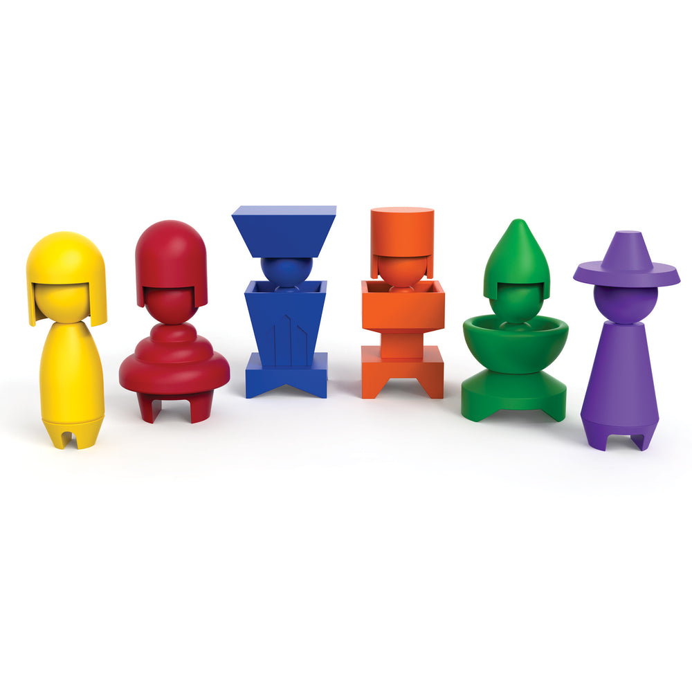 Roylco GEMO Stackable Emotion Dolls - Set of 6