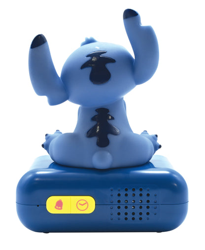 Disney Stitch Themed Digital Alarm Clock with Nightlight - Blue