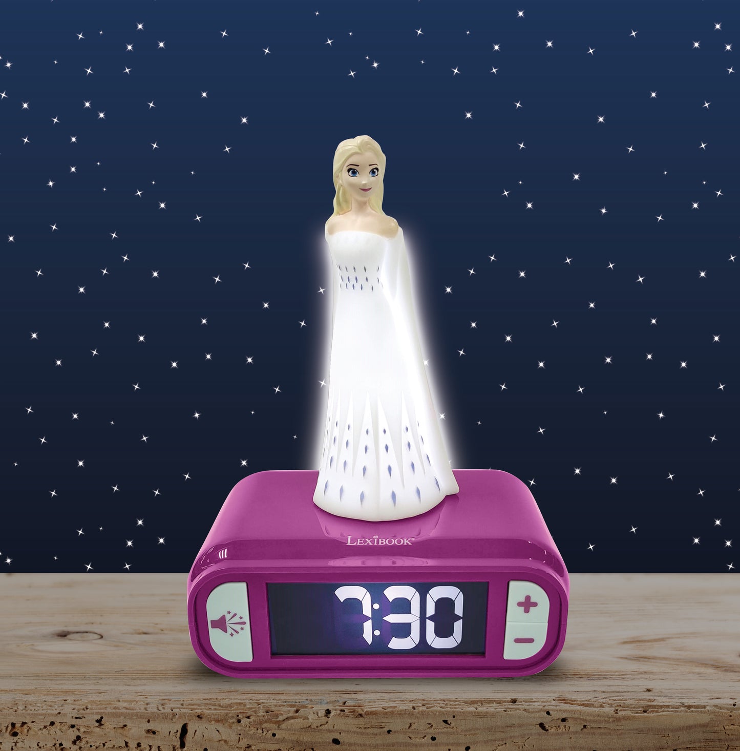 Disney Frozen Elsa & Anna Digital Alarm Clock with Night Light & Music