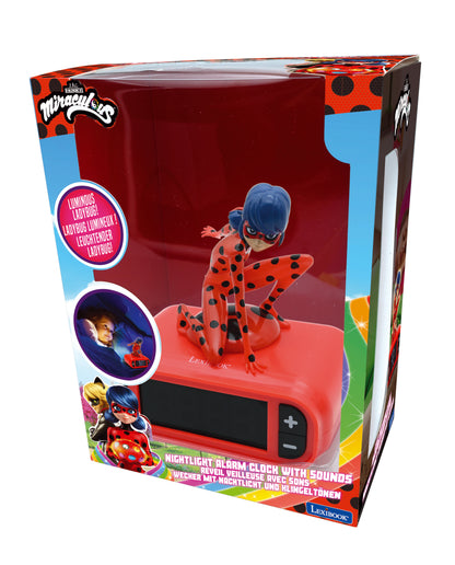 Miraculous Ladybug Digital Alarm Clock with Nightlight - Red