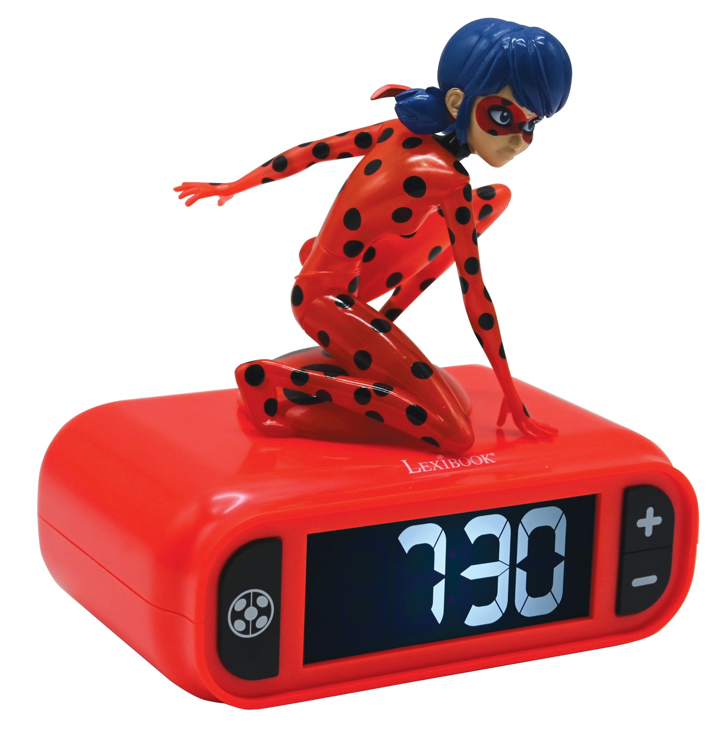 Miraculous Ladybug Digital Alarm Clock with Nightlight - Red