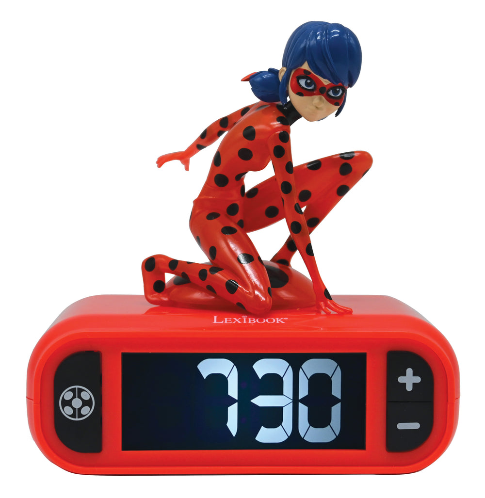 Miraculous Ladybug Digital Alarm Clock with Nightlight - Red