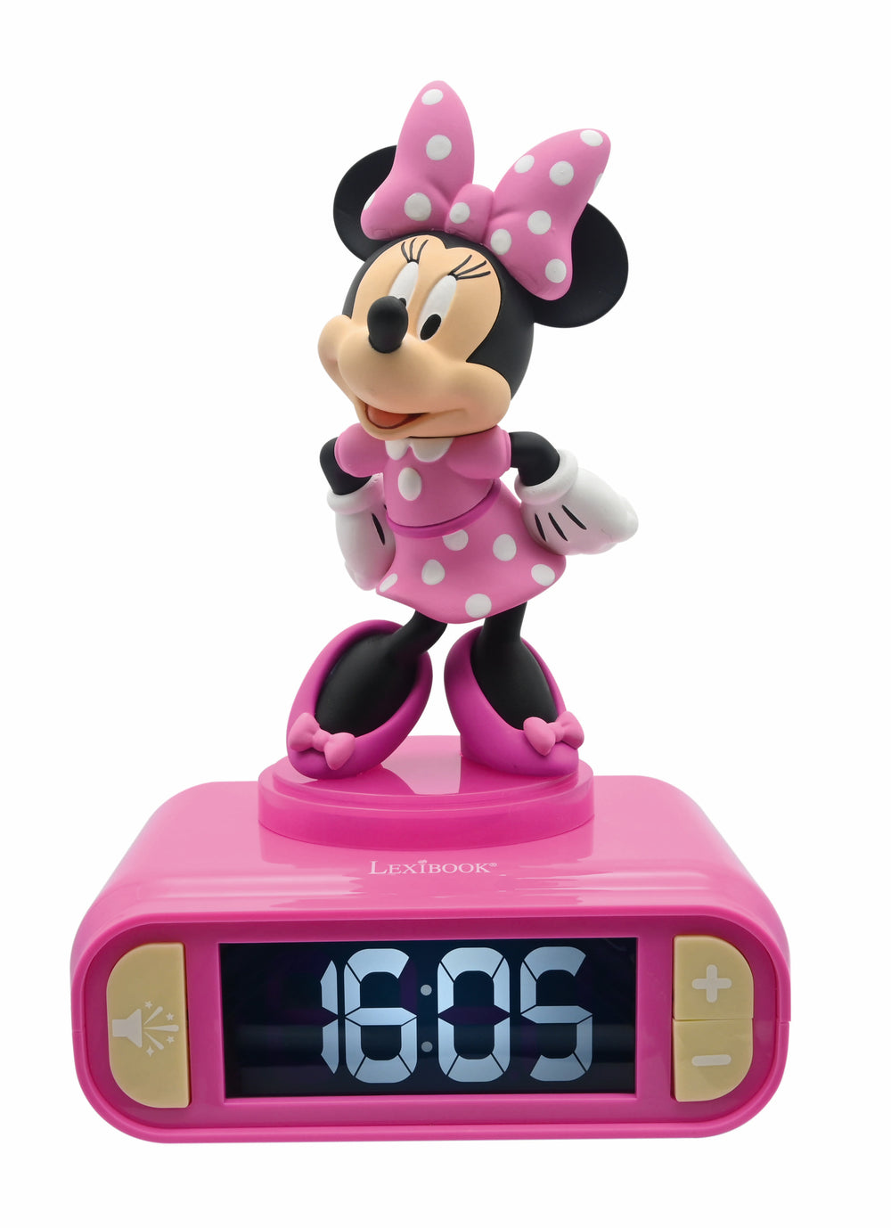 Disney Minnie Mouse Digital Alarm Clock with Nightlight - Pink