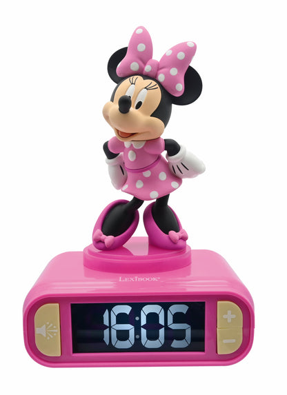 Disney Minnie Mouse Digital Alarm Clock with Nightlight - Pink