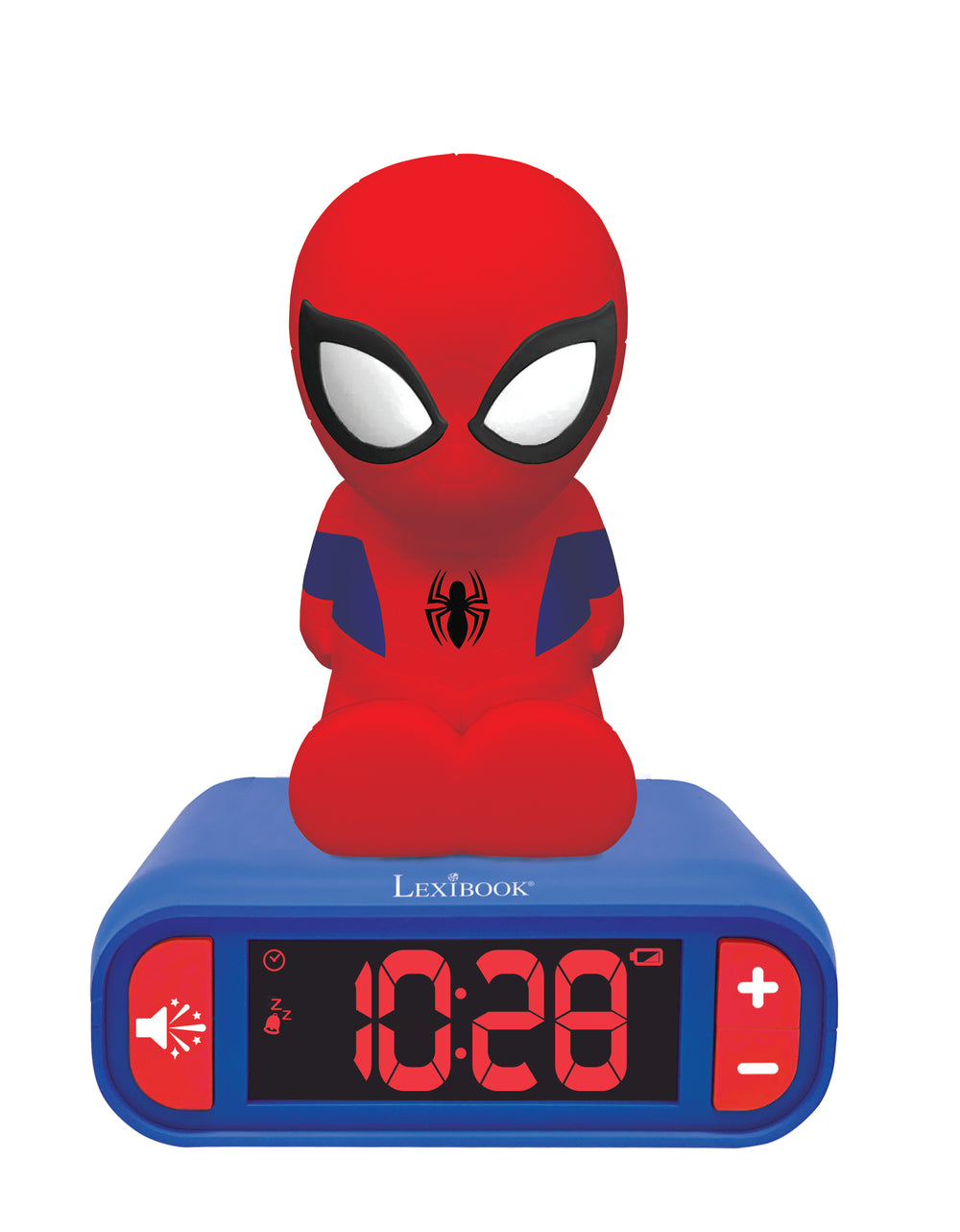 Spider-Man Digital Alarm Clock with Nightlight - Exciting Sound Effects