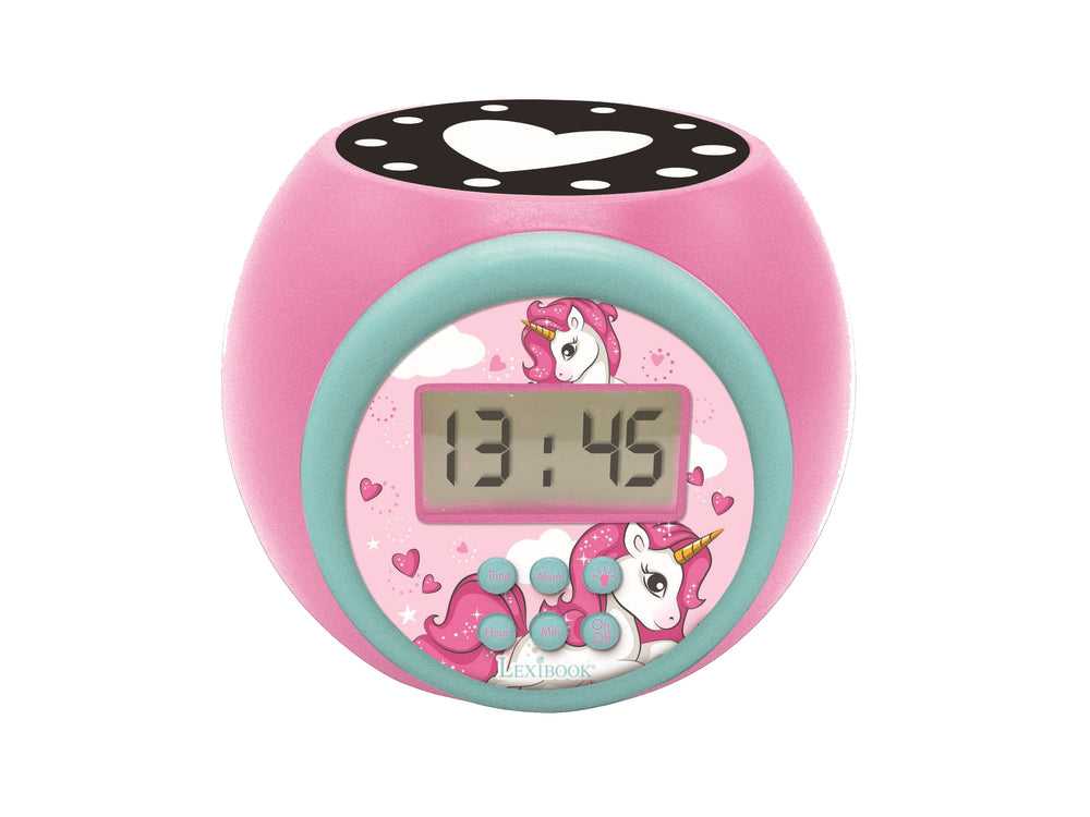 Lexibook Unicorn Themed Projector Alarm Clock - Multicolor