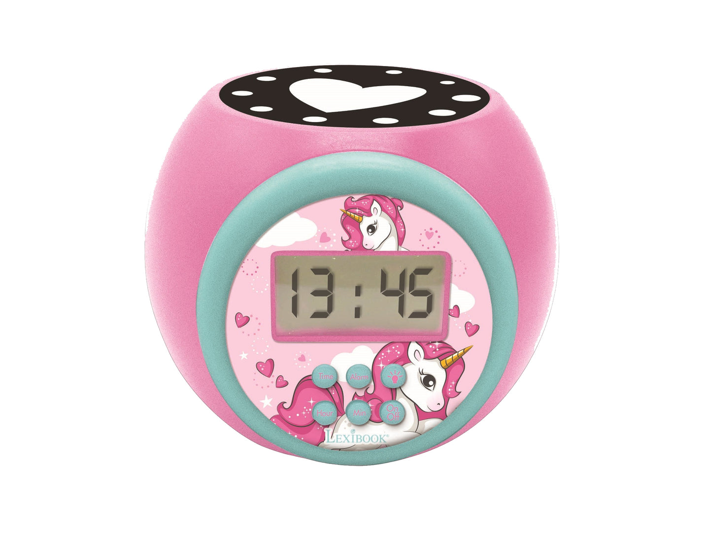 Lexibook Unicorn Themed Projector Alarm Clock - Multicolor