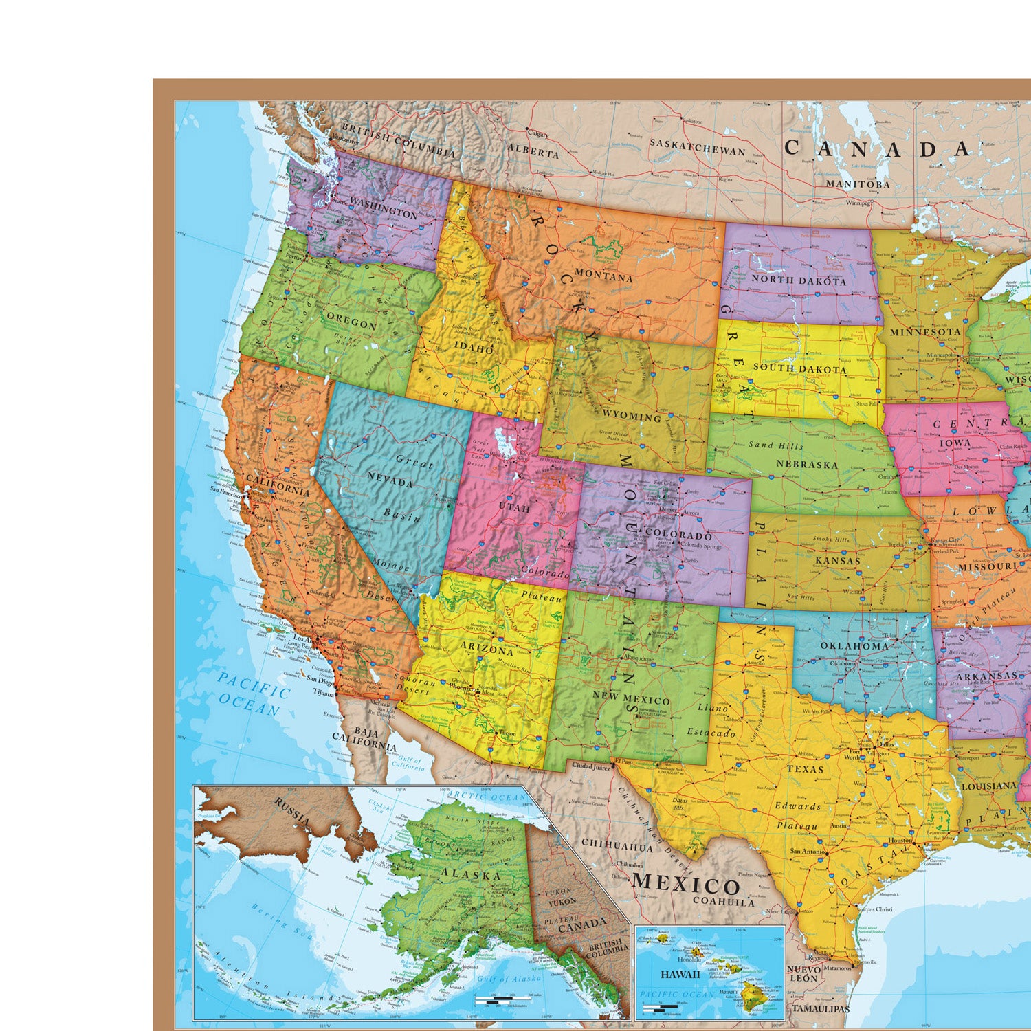 Hemispheres USA Map Jigsaw Puzzle - 500 pc