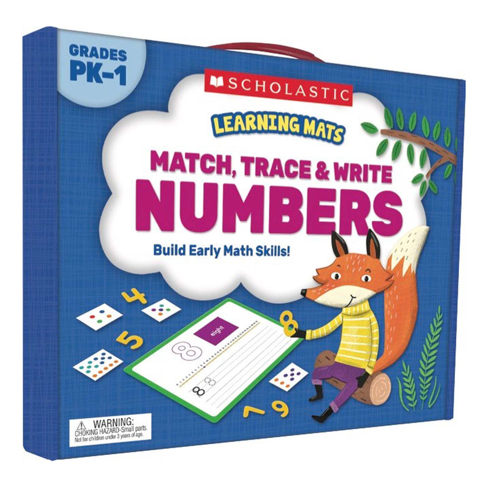 Scholastic Learning Mats: Match, Trace & Write Numbers - Playful PreK-1 Learning Tool