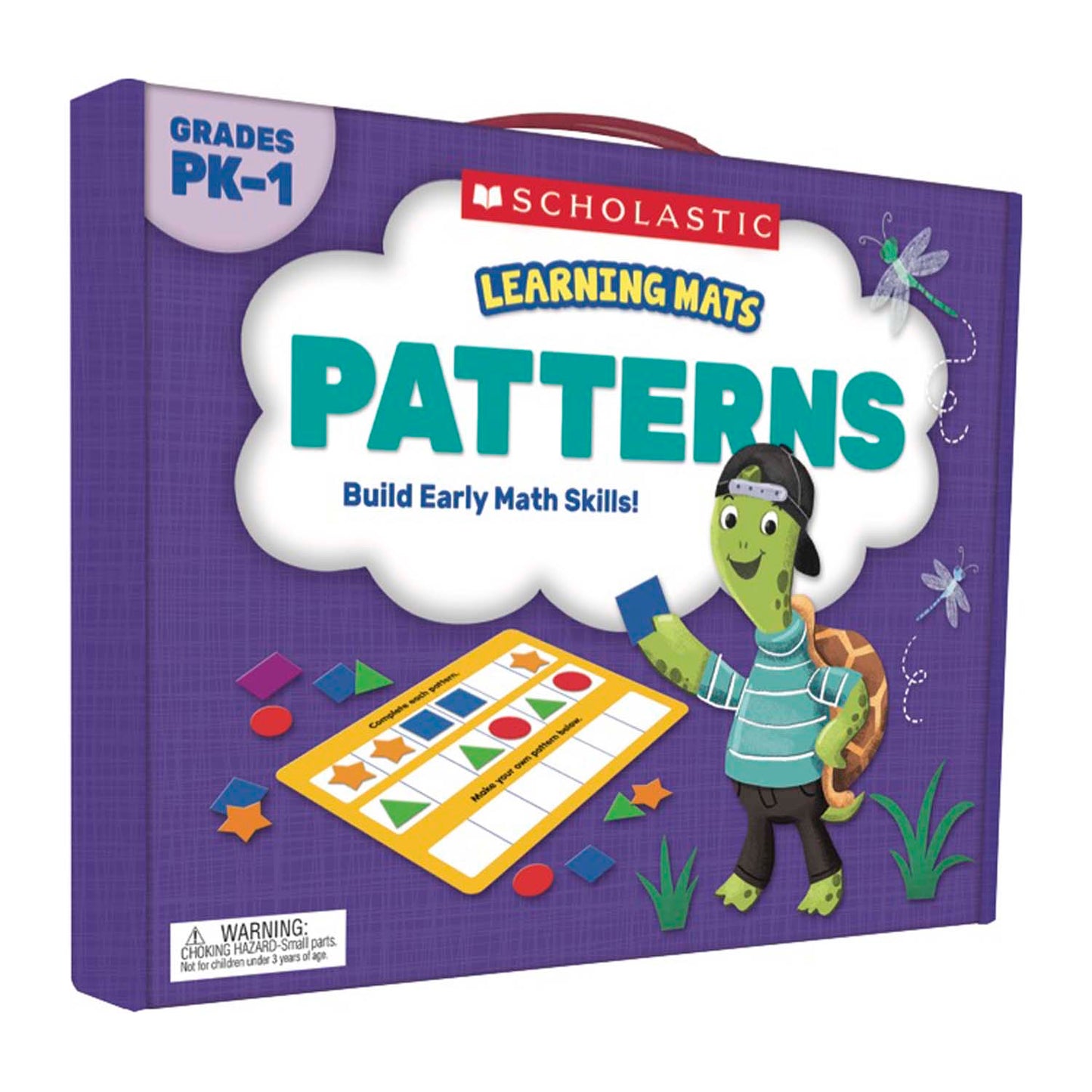 Scholastic Learning Mats: Patterns & Shapes Exploration - Colorful PreK-1 Educational Toy