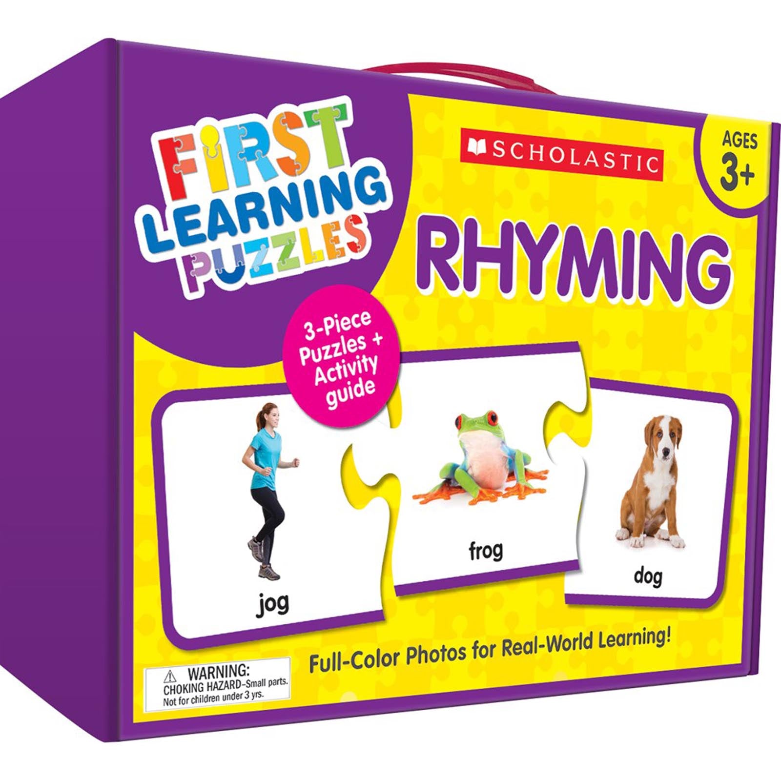 Scholastic First Learning Puzzles: Rhyming - Colorful Educational Toy