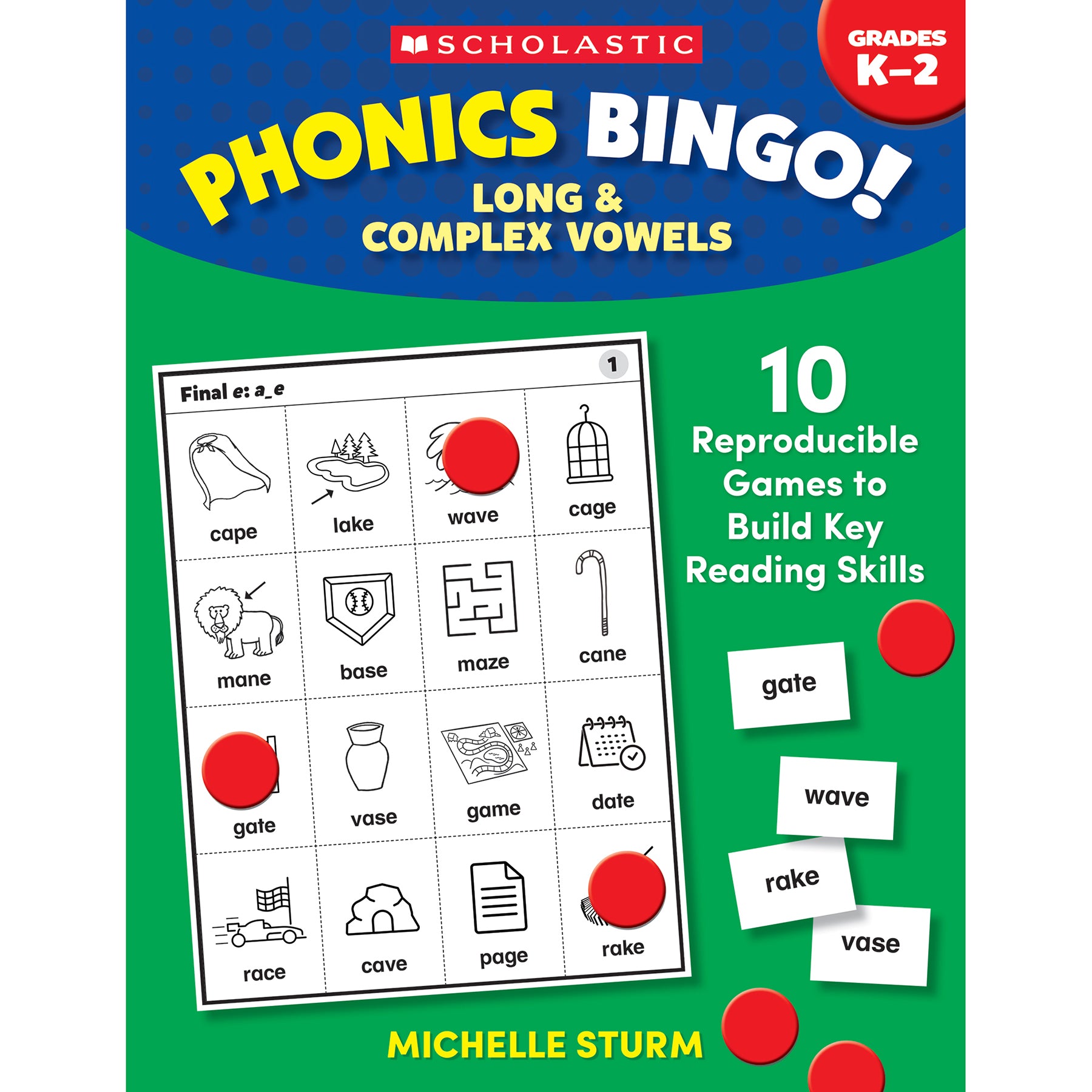 Scholastic Phonics Bingo for Kids - Long & Complex Vowels