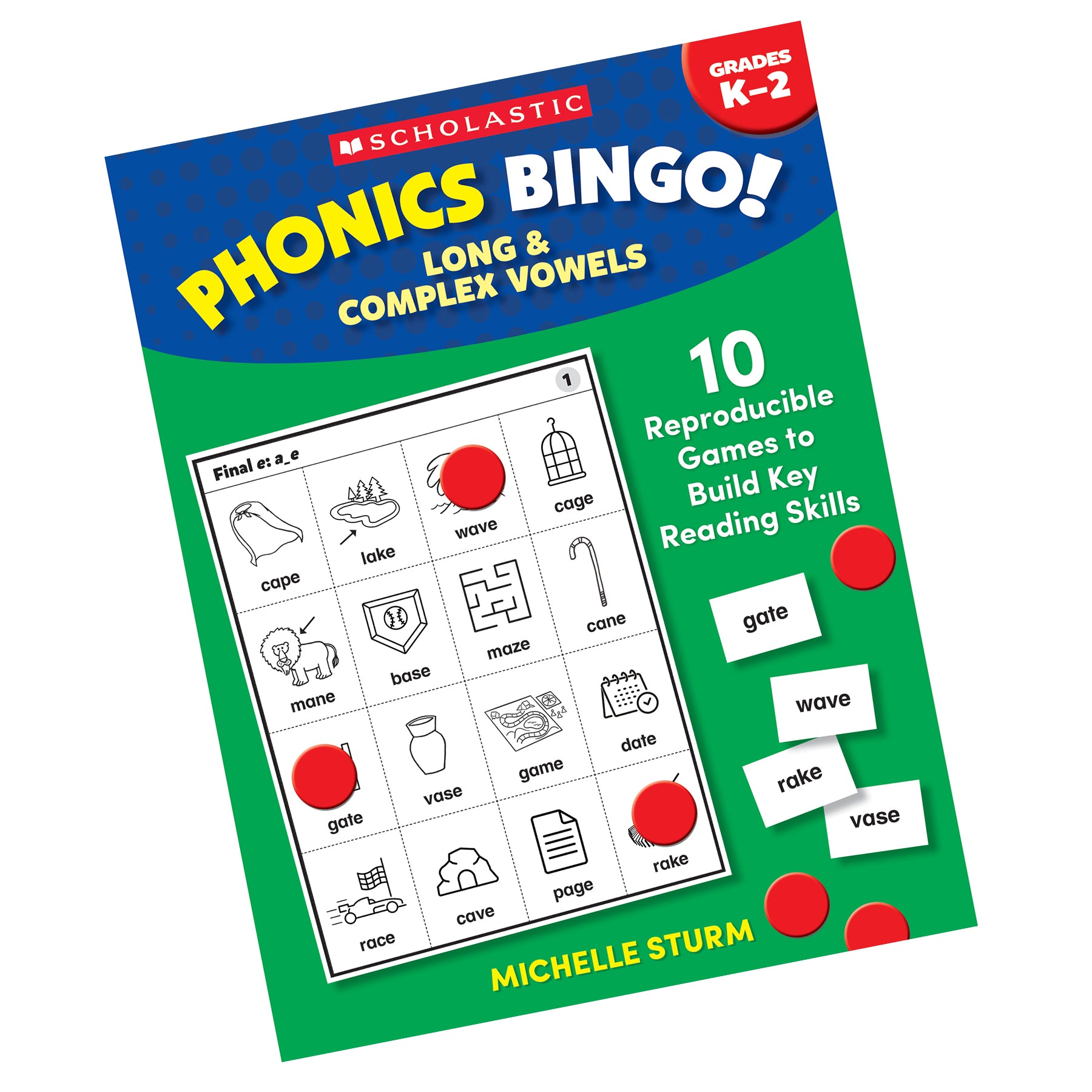 Scholastic Phonics Bingo for Kids - Long & Complex Vowels