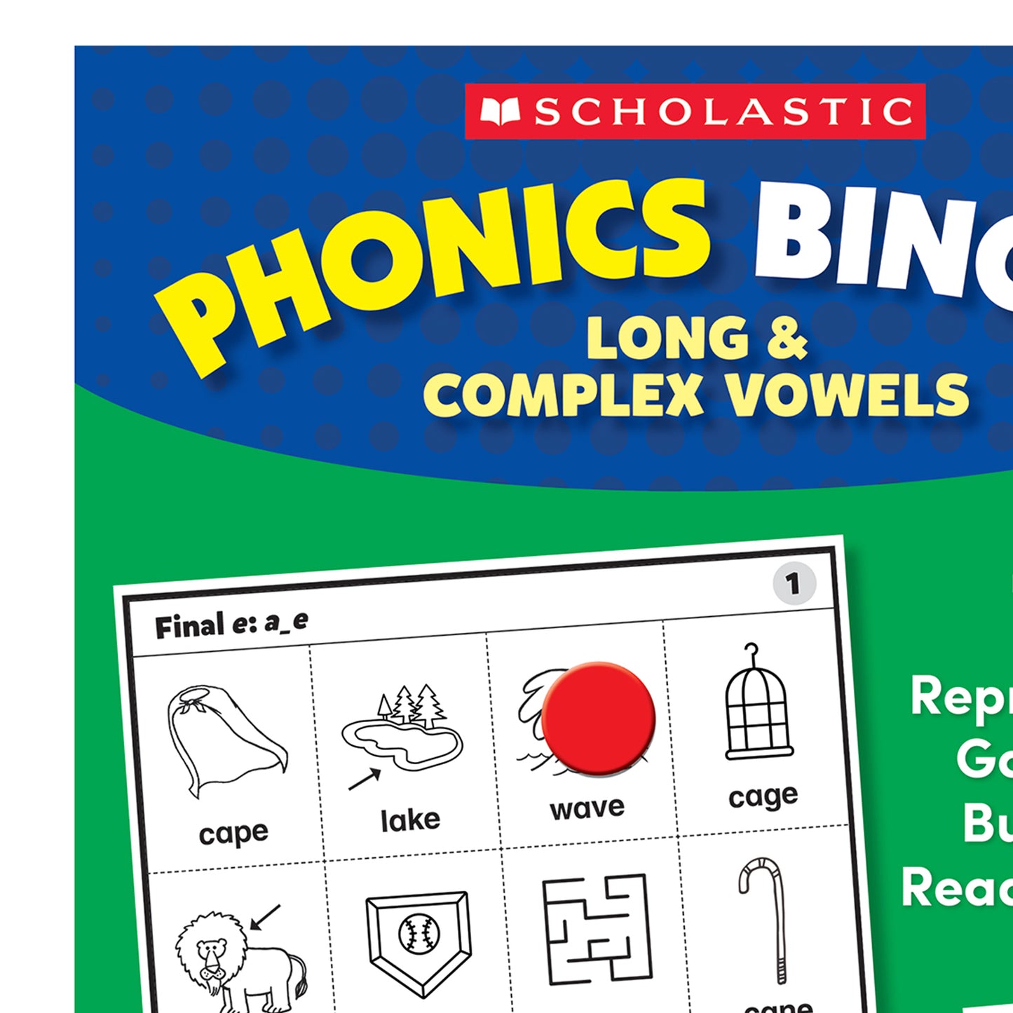 Scholastic Phonics Bingo for Kids - Long & Complex Vowels