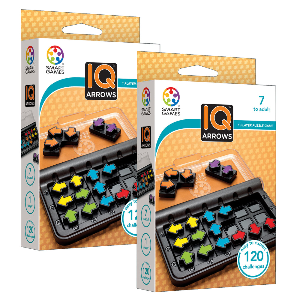 SmartGames IQ Arrows Puzzle Game - 2 Pack Travel Puzzles