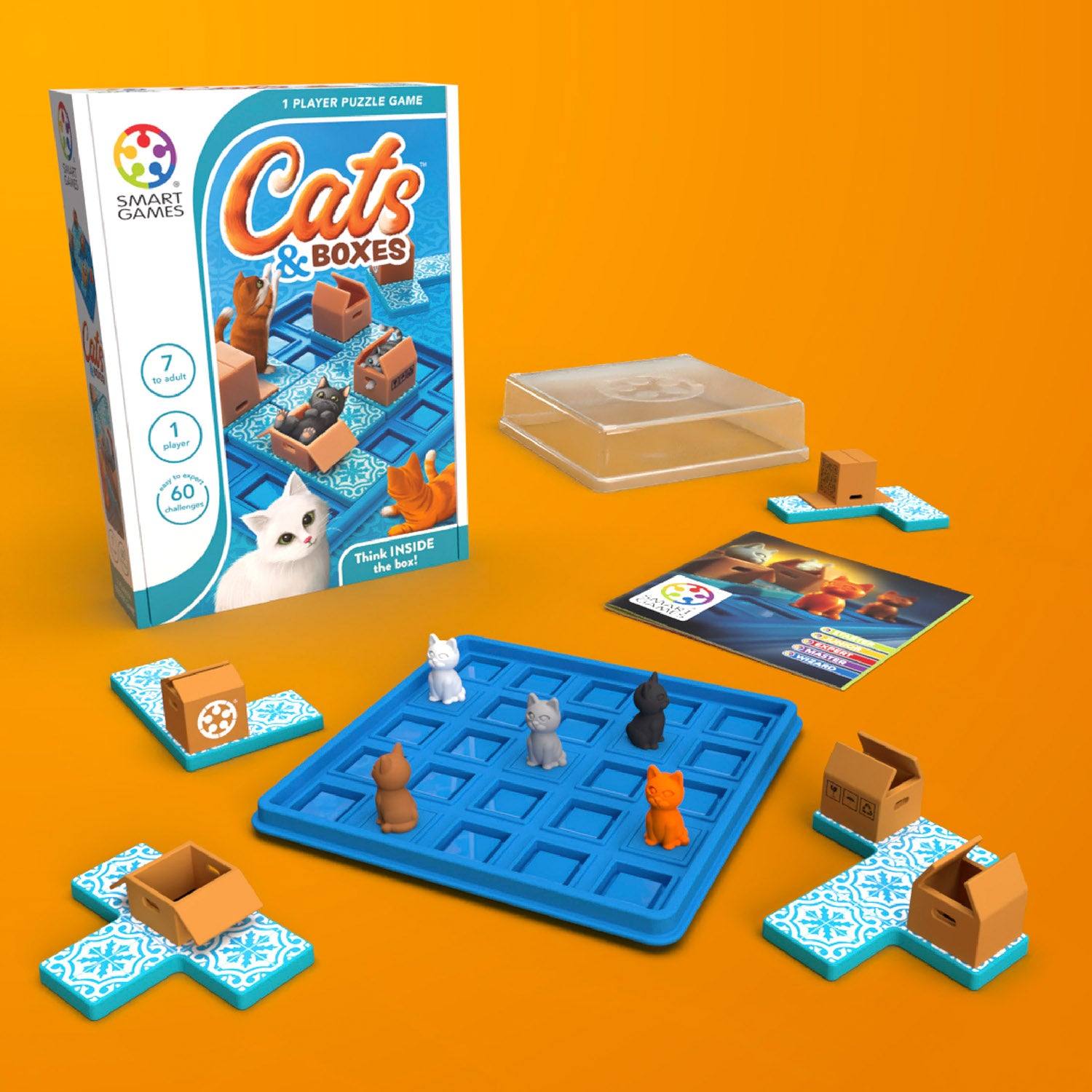 SmartGames Cats & Boxes Interactive Puzzle Game - 60 Challenges