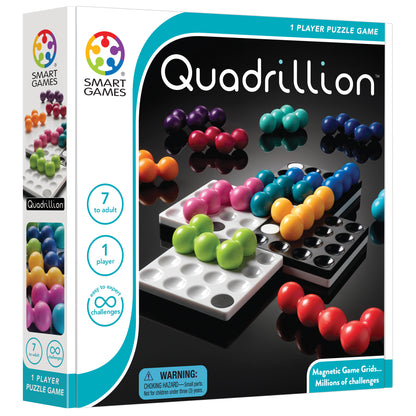 SmartGames Quadrillion Magnetic Puzzle Game for Solo Play