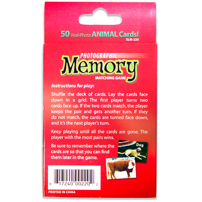 Stages Learning Materials - Animal Photographic Memory Matching Game - Pack of 3