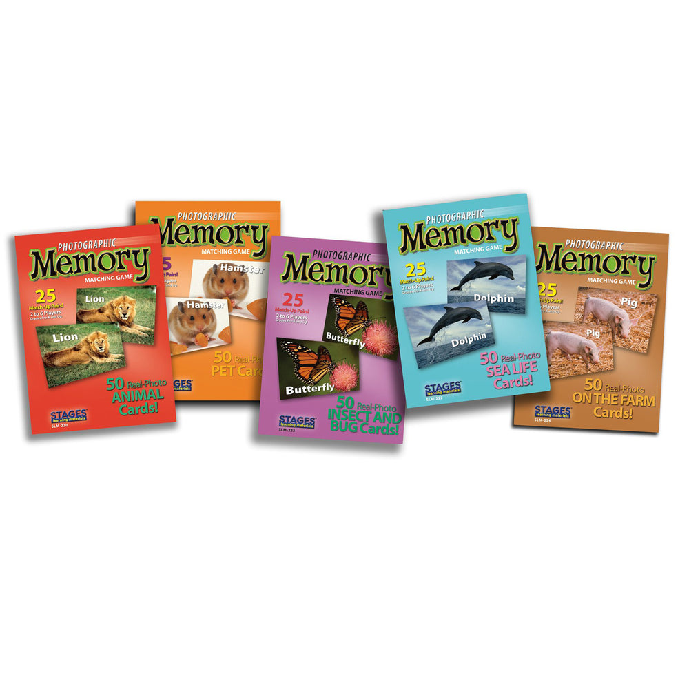 Stages Learning Animal Photographic Memory Matching Game Set - Educational Toy