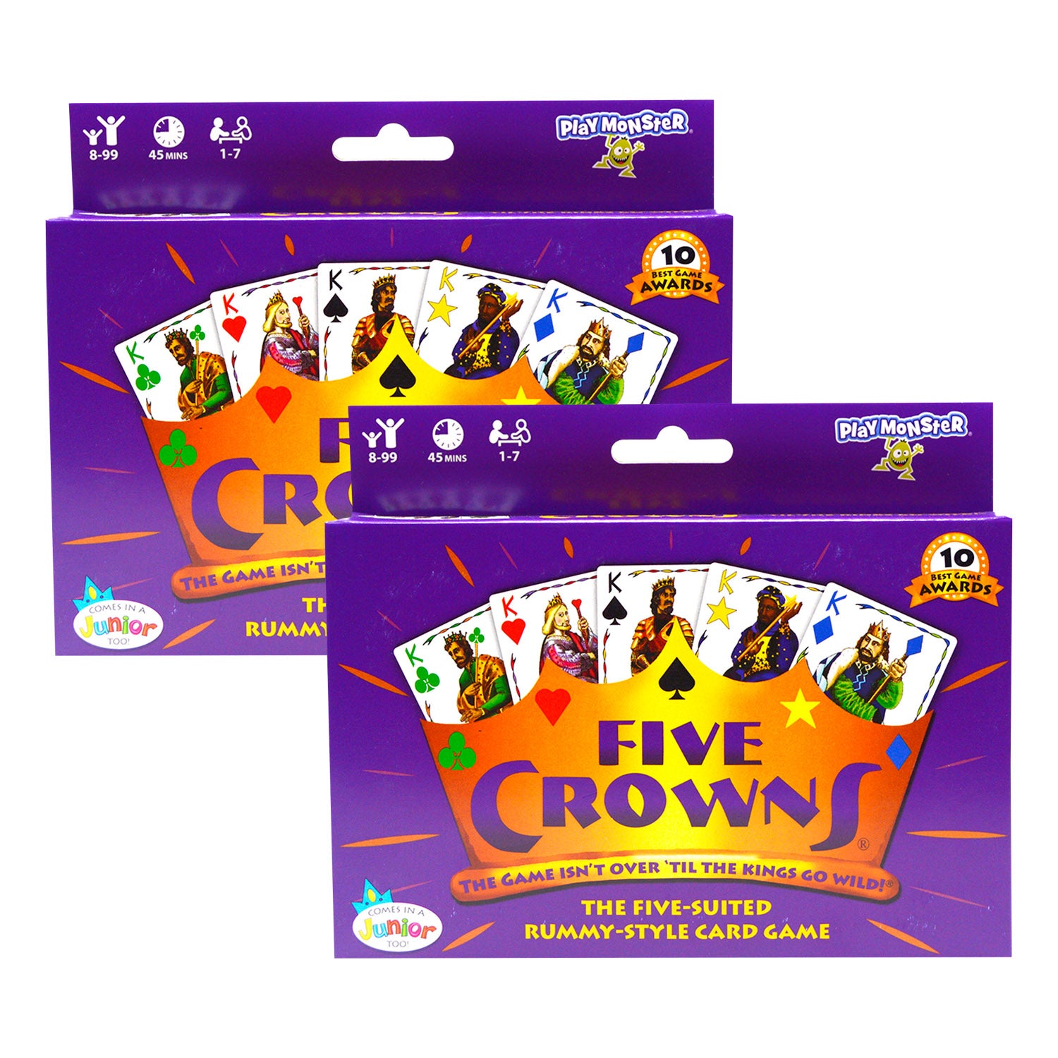 PlayMonster Five Crowns Card Game, Double Pack