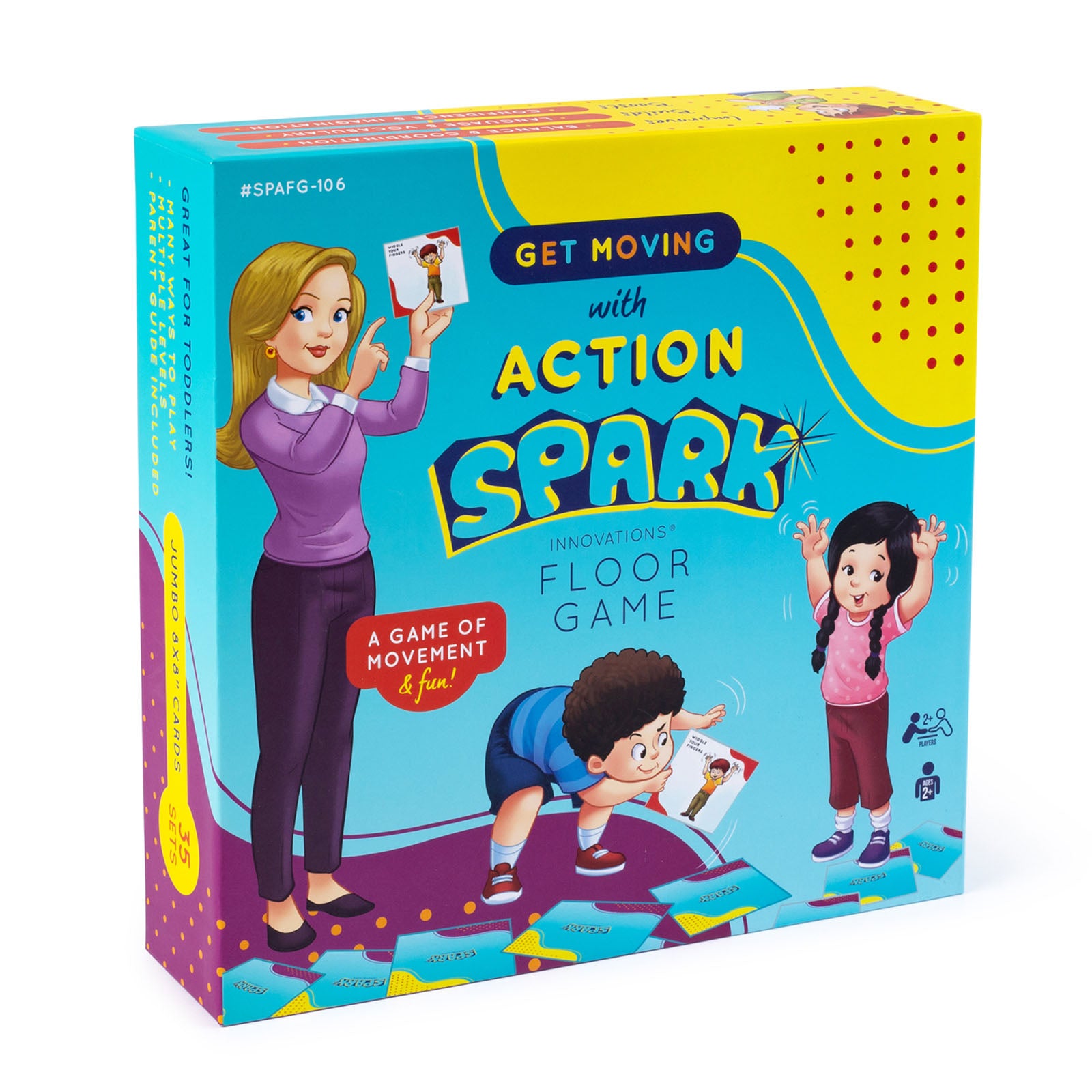 Spark Innovations Action Cards - SPARK Floor Game - Colorful Verb Mastery