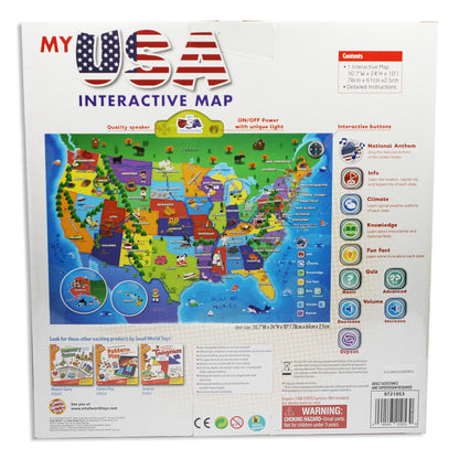 Small World Toys My USA Interactive Map - Educational Learning Toy