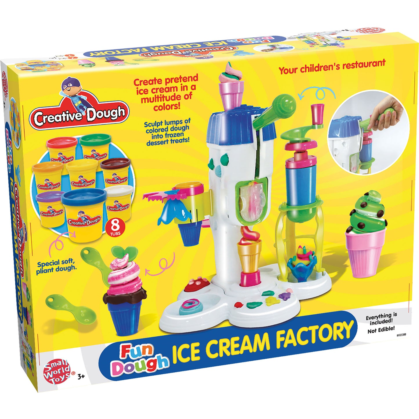 Small World Toys Creative Dough Ice Cream Factory Activity Set