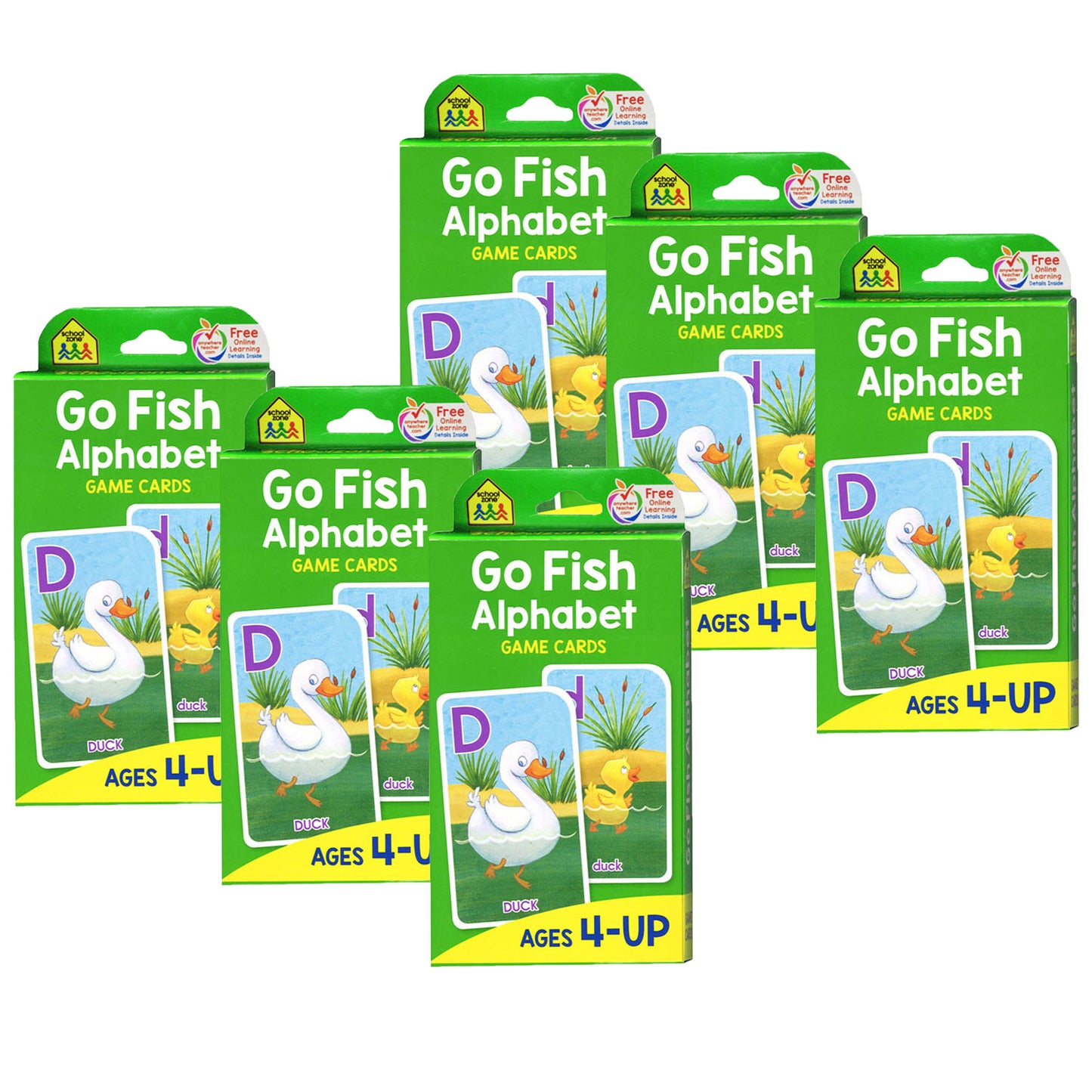 School Zone Publishing Go Fish Alphabet Game Cards - Animal Pairs Edition