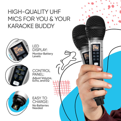 Masingo Spinto G3 Rabbit Portable Karaoke Machine for Kids