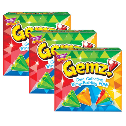 TREND Gemz! Three Corner Card Game, 3-Pack