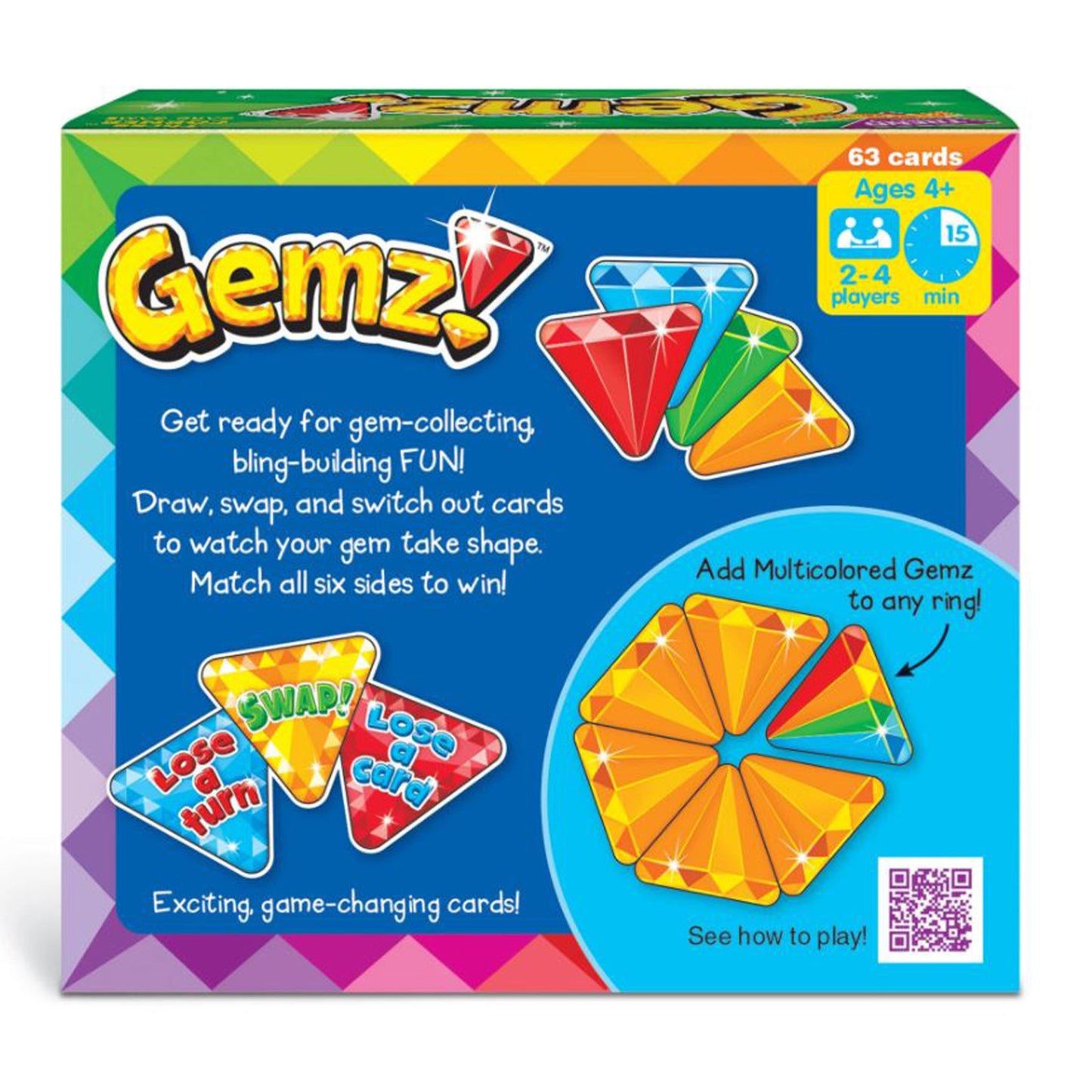 TREND Gemz! Three Corner Card Game, 3-Pack