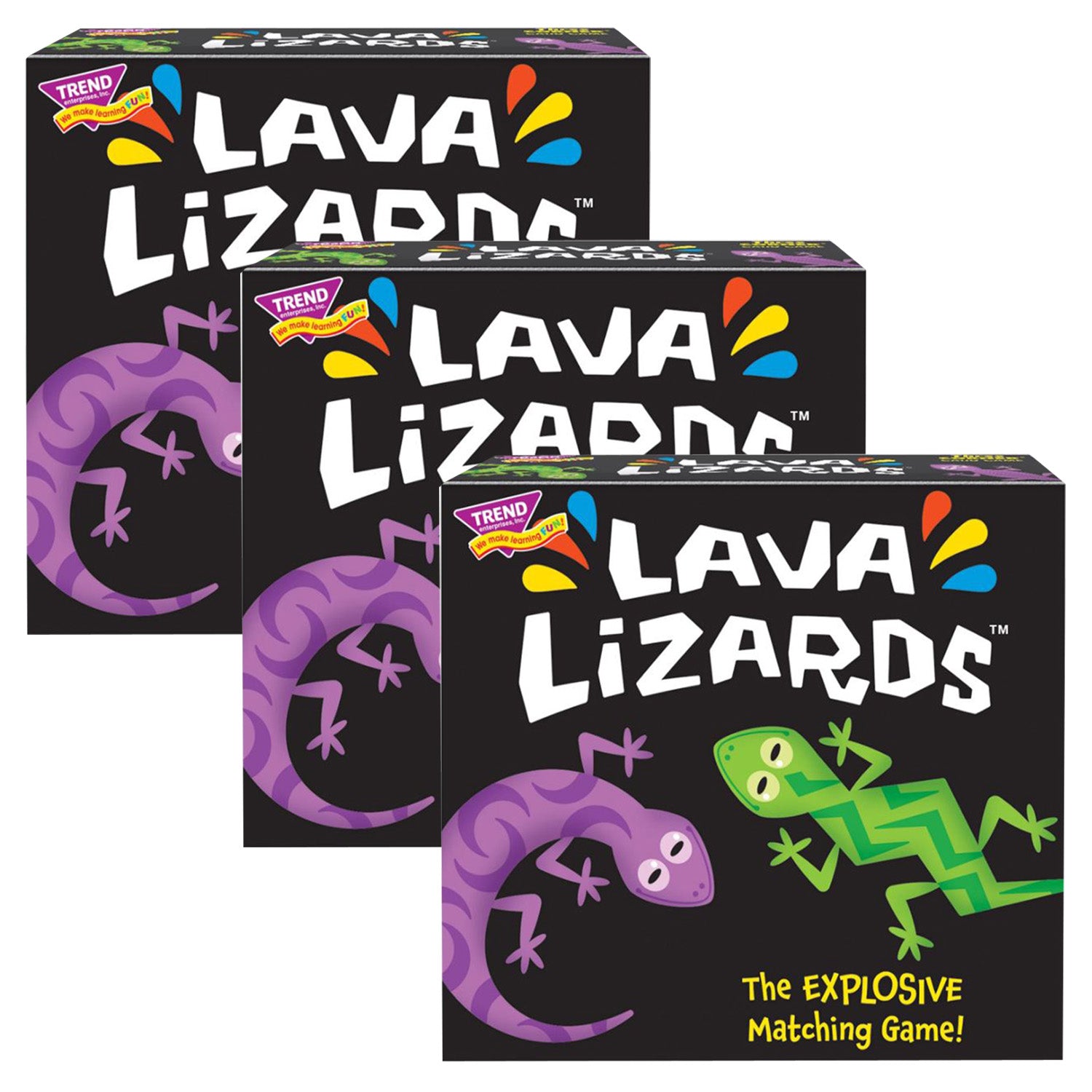 TREND Lava Lizards Three Corner Card Game, Trio Pack