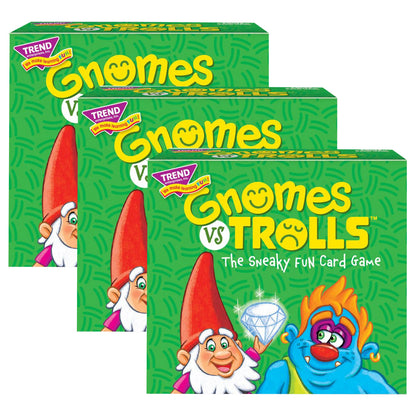 TREND GNOMes vs TROLLS Three Corner Card Game, 3-Pack