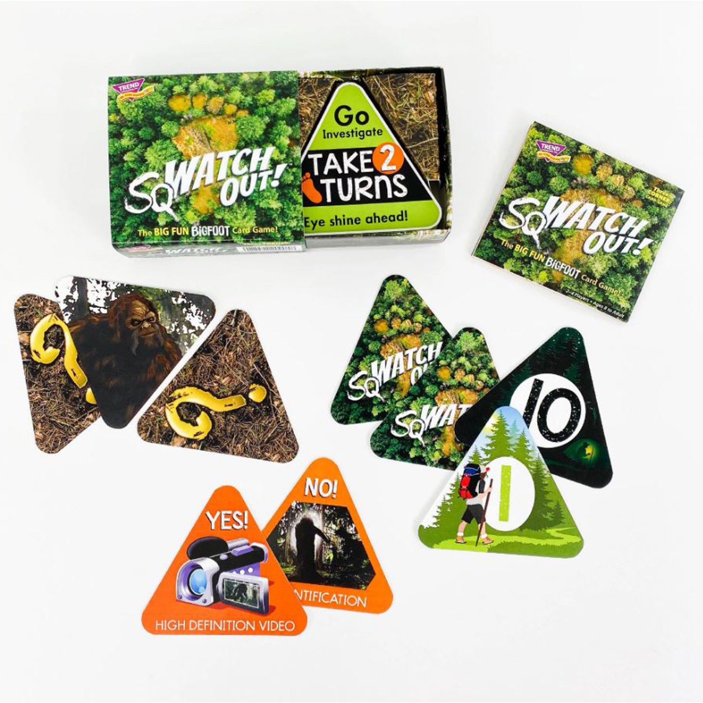 TREND SqWATCH OUT! Three Corner Bigfoot Memory Card Game, Pack of 3