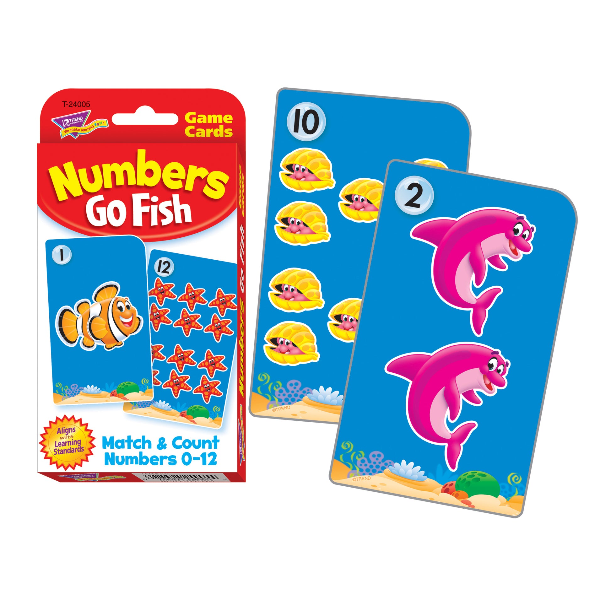 TREND Challenge Cards Numbers Go Fish - Learning Math Game - 6 Sets