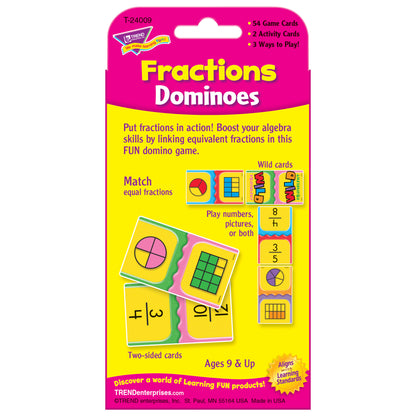 TREND Fraction Fun Dominoes Challenge Cards - Learning Game Set