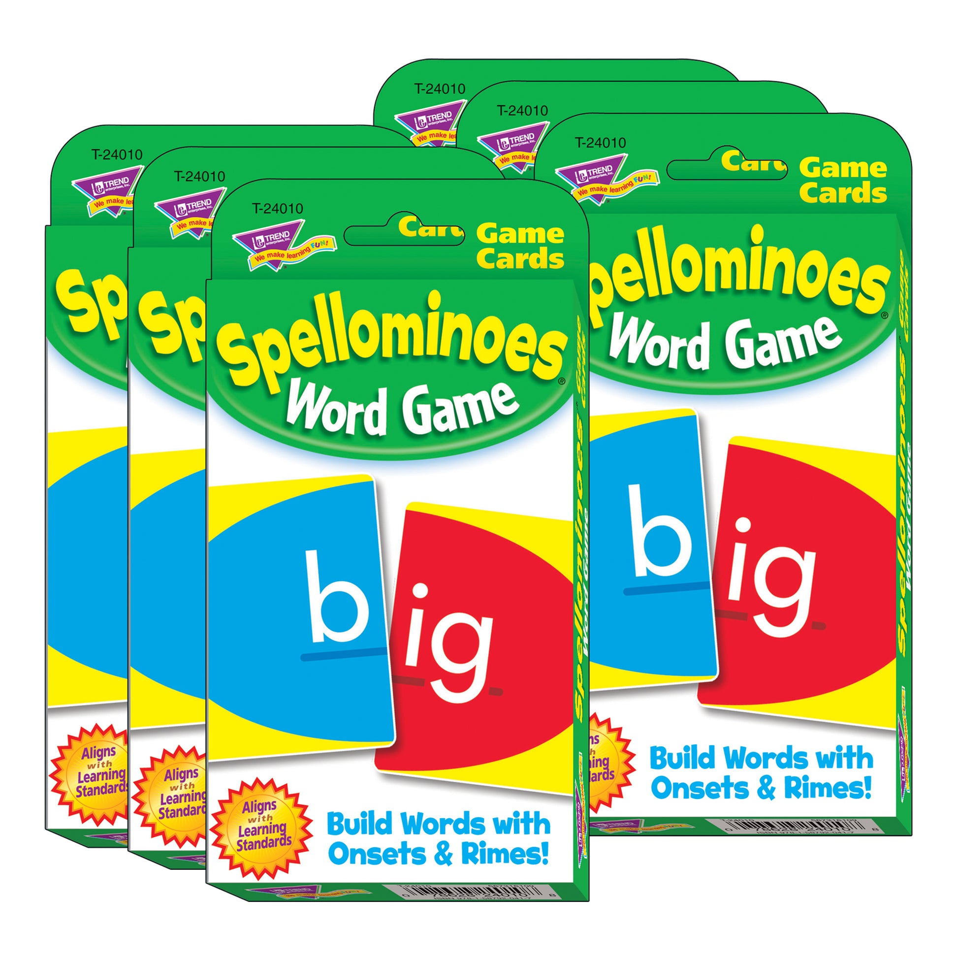 TREND Spellominoes Challenge Cards - Word Building Game - 6 Set Bundle