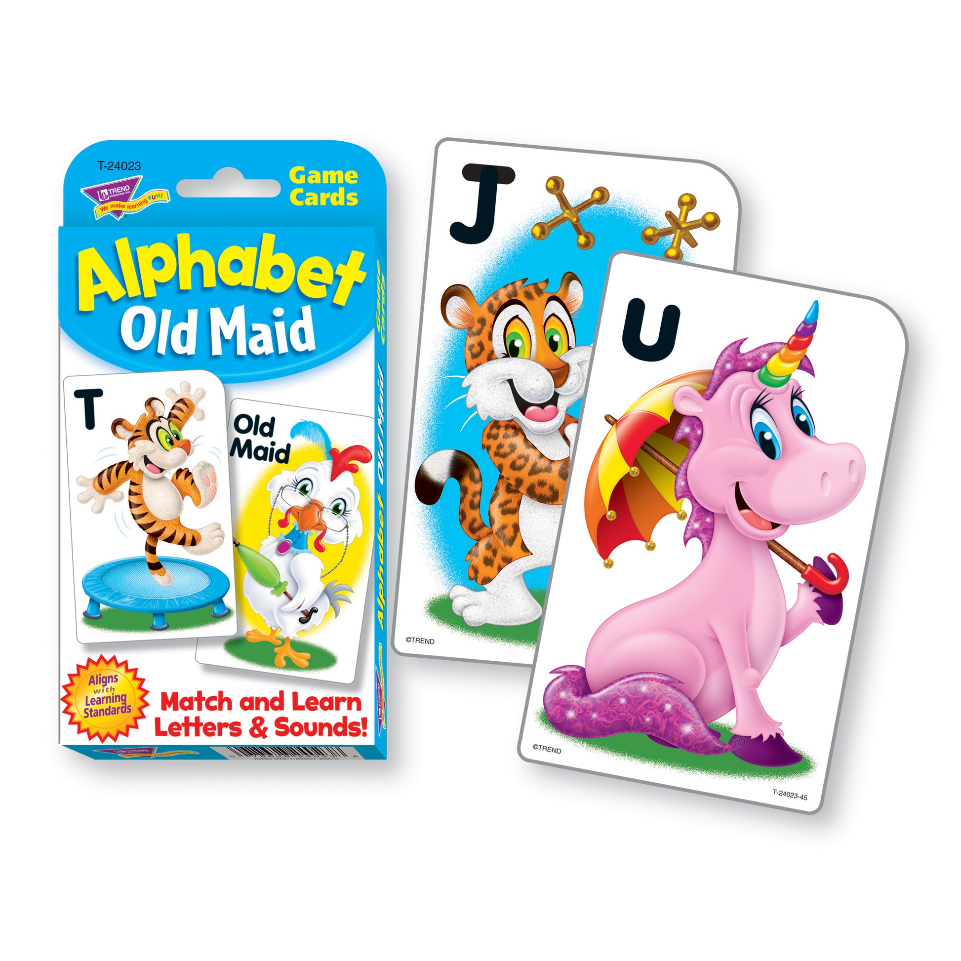 TREND Alphabet Old Maid Challenge Cards - Educational Letter Game - 6 Sets