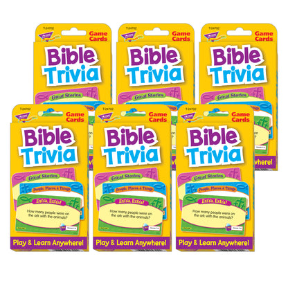 TREND Bible Trivia Challenge Cards, Ultimate Quiz Pack of 6