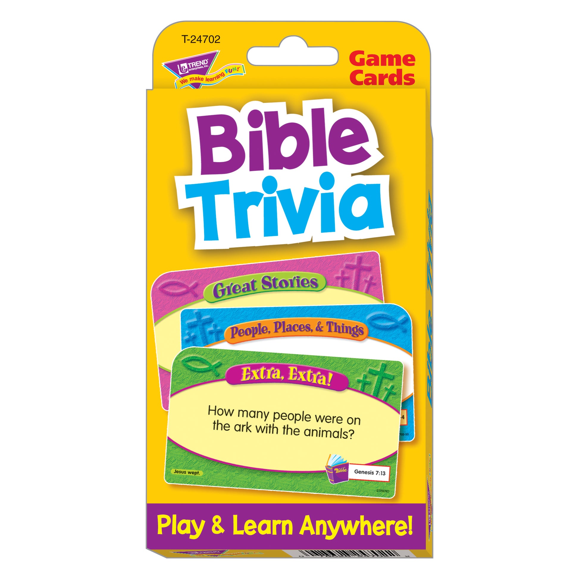 TREND Bible Trivia Challenge Cards, Ultimate Quiz Pack of 6