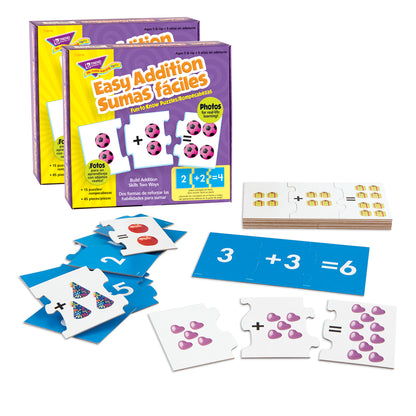 TREND Easy Addition Fun-to-Know Puzzles - Bilingual Learning Set - Pack of 2